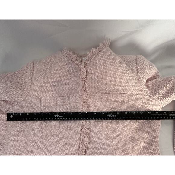 Venus Women Jacket Size 12 Pink Tweed -Open Front - Picture 11 of 16